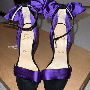Christian Louboutin Purple Satin Heels